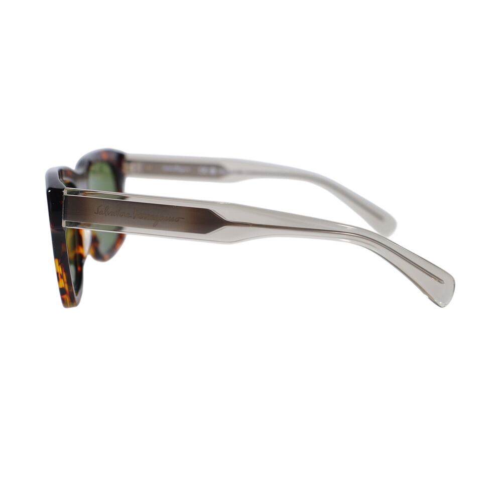 Salvatore Ferragamo Square Designer Sunglasses  - Dark Tortoise / Green - NWT - Picture 5 of 9
